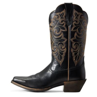 Ariat Round Up Square Toe - Western Laarzen Zwart Dames - 19736-049